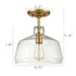 Modern Brass Ceiling Lights Glass Ceiling Lighting Semi Flush Mount